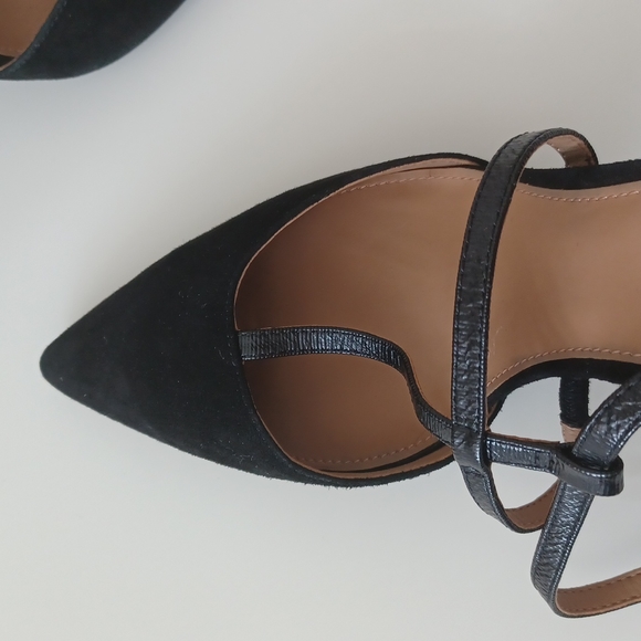 New Calvin Klein Black Suede Stiletto Heel Pumps - Picture 5 of 6